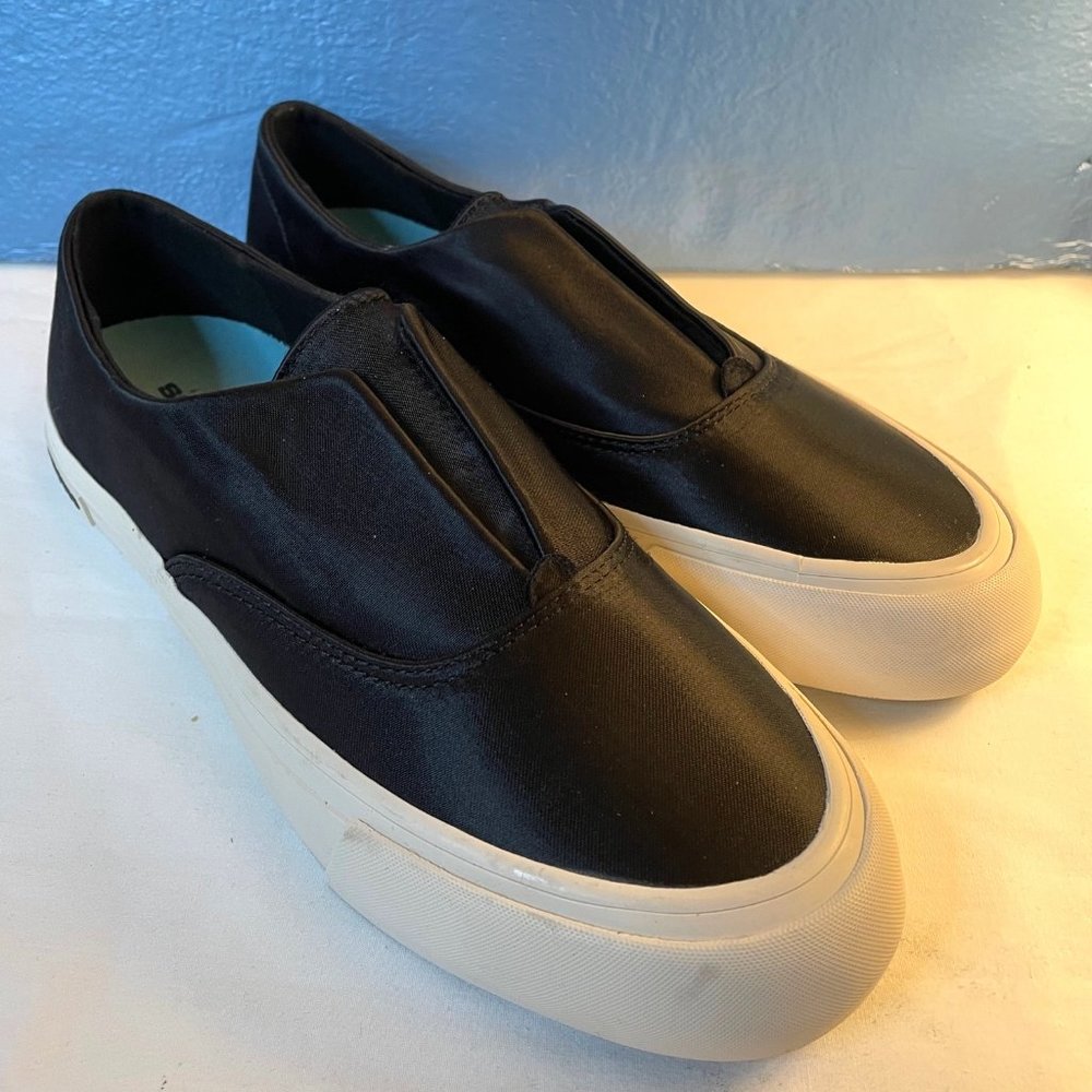 SeaVees Women's Sunset Strip Slip-On Sneaker ~ Black Satin ~ Size 9 ~ NWOT